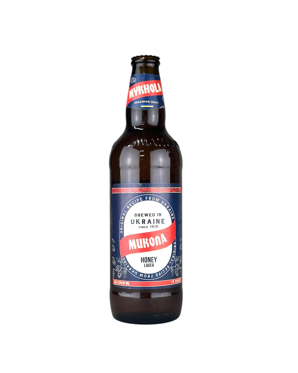 Mukona Honey Lager 16.9 oz bottle
