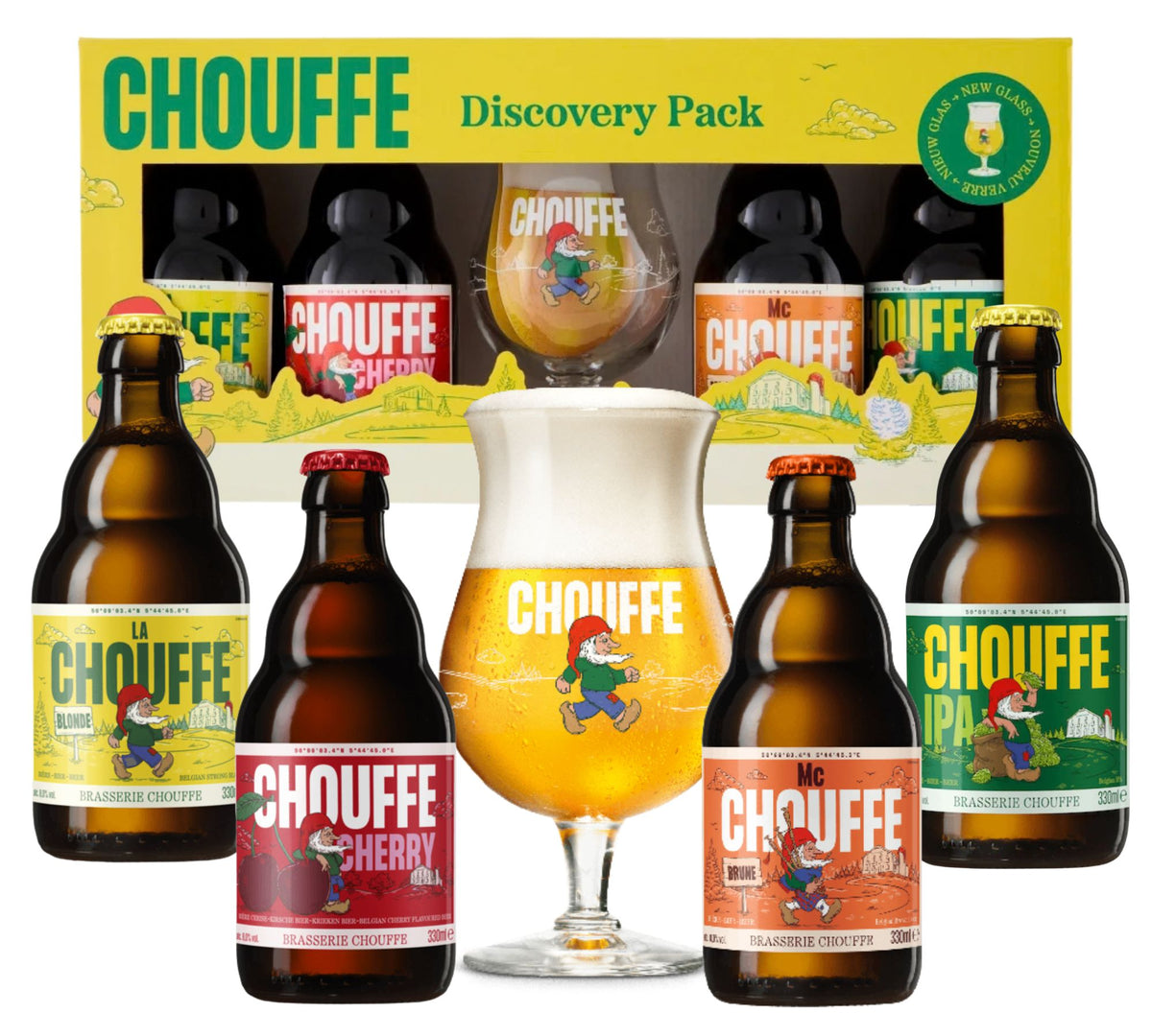 Chouffe Discovery Pack (4 ales & 1 glass)