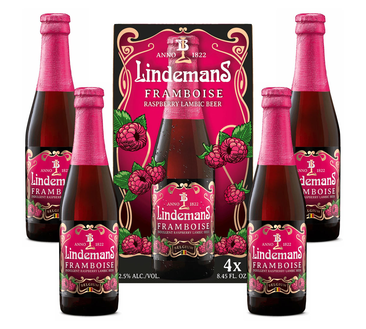 Lindemans Framboise (Raspberry) 8 oz. 4-pack