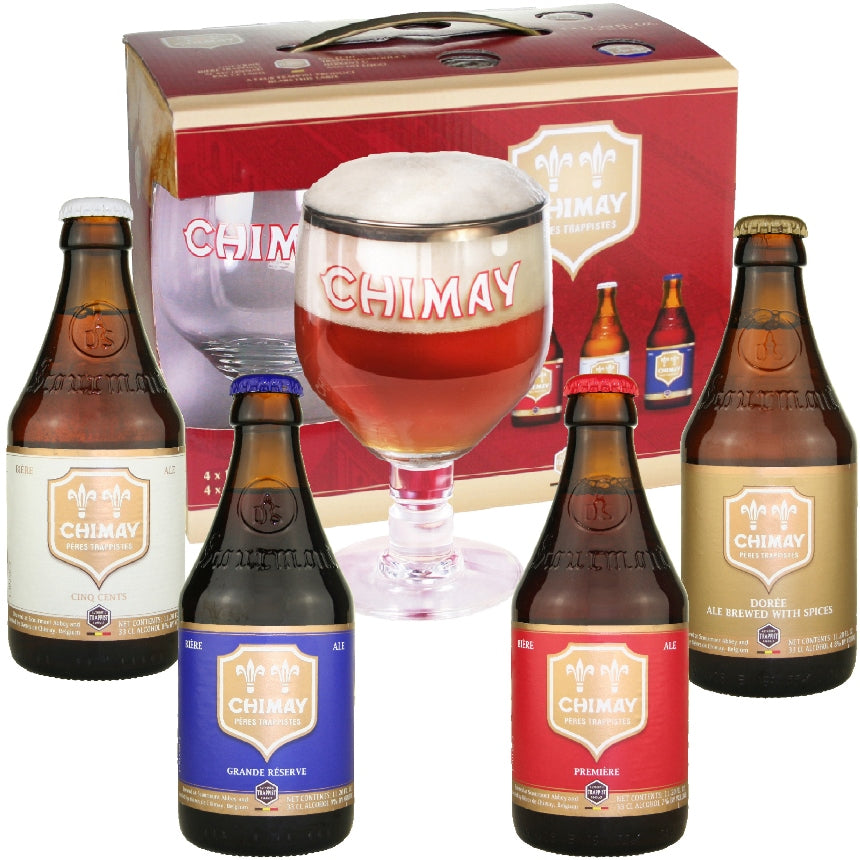 Chimay Trappist Gift Set (4 ales & 1 goblet)