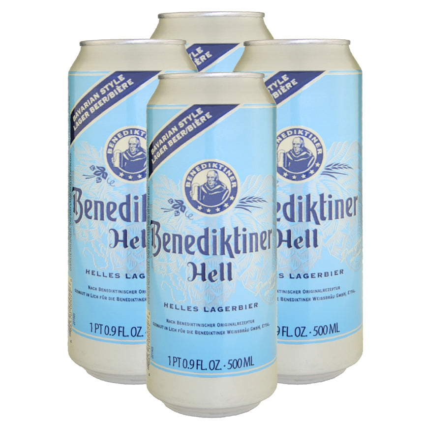 Benediktiner Hell 16.9 oz ( 4-can Pack)