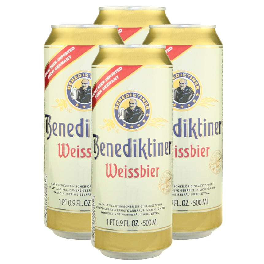 Benediktiner Weissbier 16.9 oz (4-can Pack)