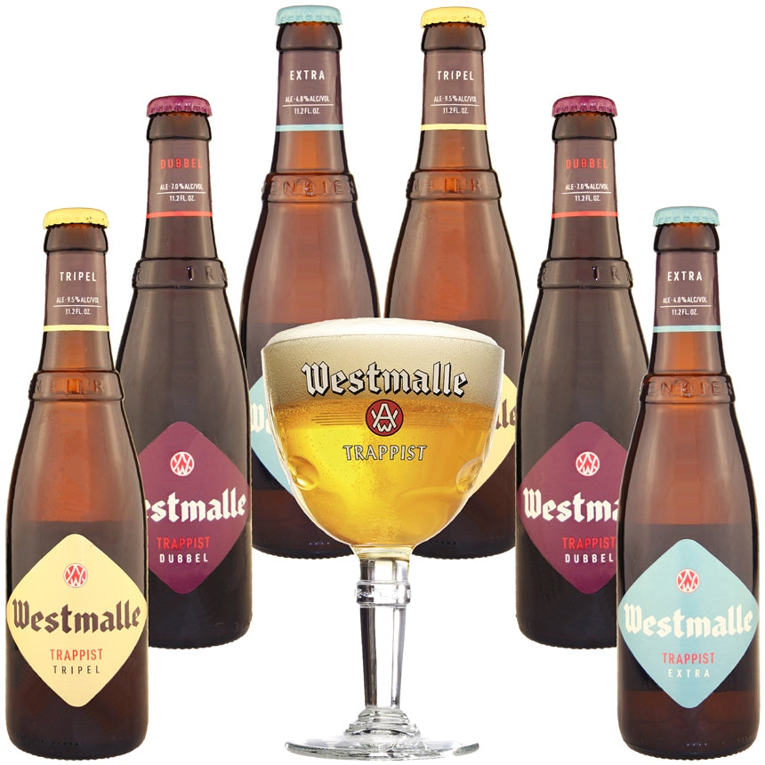 Westmalle Trappist Tasting Set (6 ales & 1 glass)