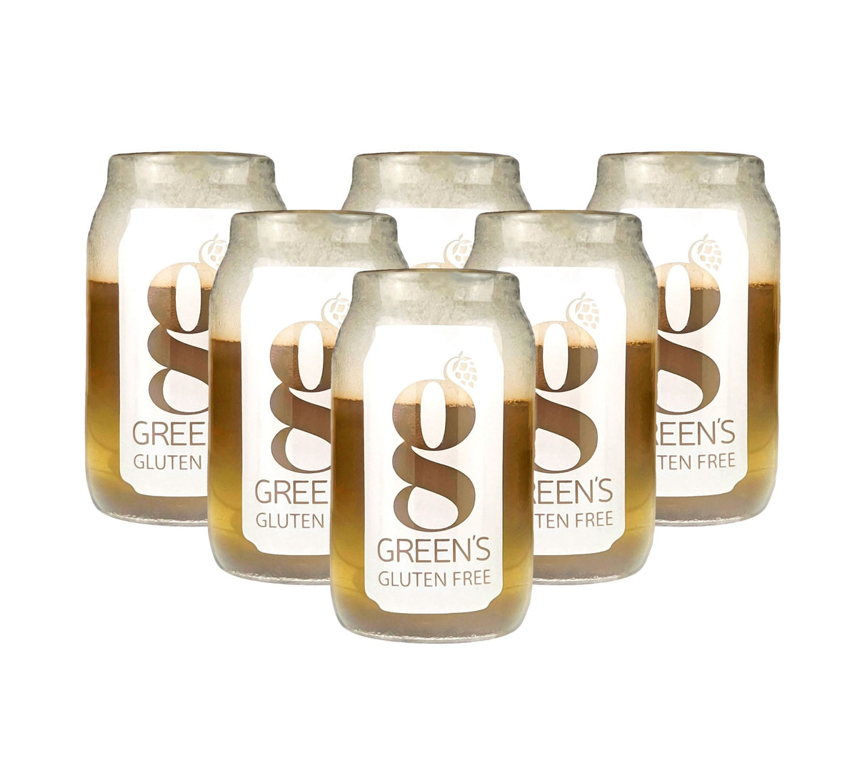 Green's Glass Can (set of 6)